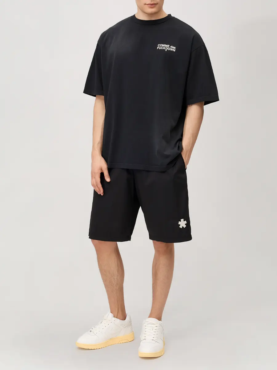 Шорты хлопковые COMME DES FUCKDOWN CFABM02043 NERO Черный  Фото 2