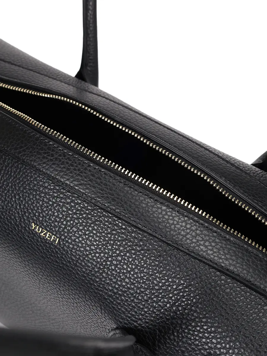 Сумка кожаная Brioche Duffle YUZEFI BRIOCHE DUFFLE BLACK Черный  Фото 4