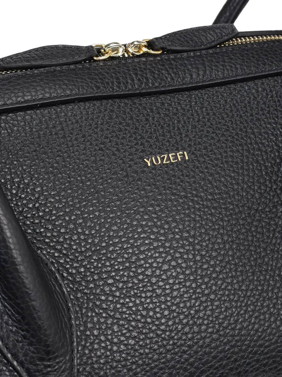 Сумка кожаная Brioche Duffle YUZEFI BRIOCHE DUFFLE BLACK Черный  Фото 5