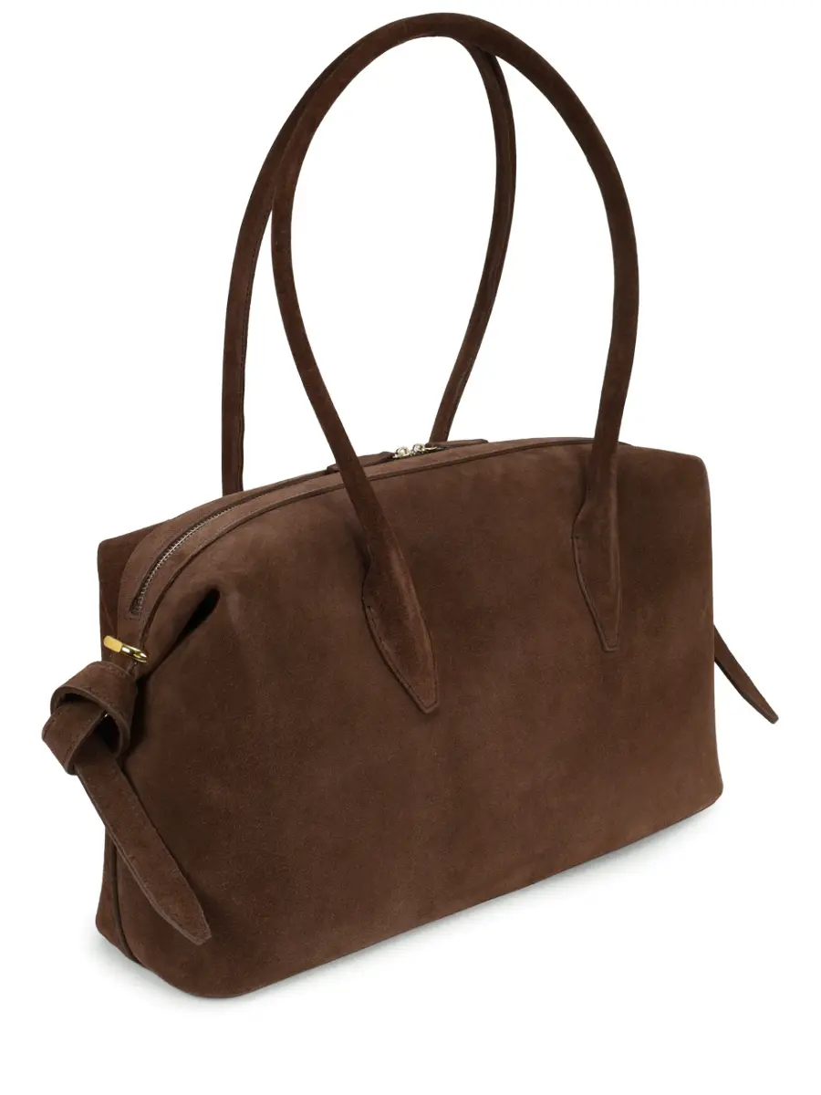 Сумка замшевая Brioche Duffle YUZEFI BRIOCHE DUFFLE CHOCOLATE Коричневый  Фото 3