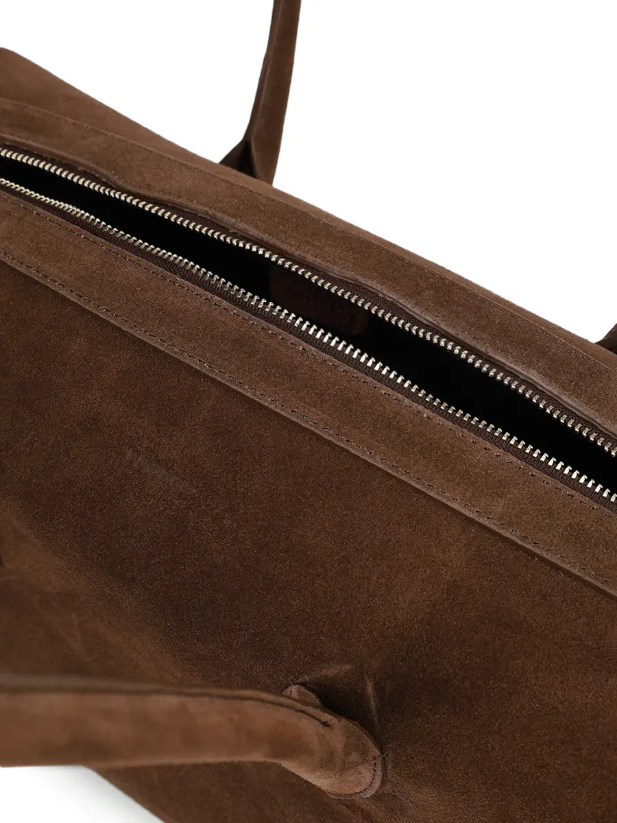 Сумка замшевая Brioche Duffle YUZEFI BRIOCHE DUFFLE CHOCOLATE Коричневый  Фото 4