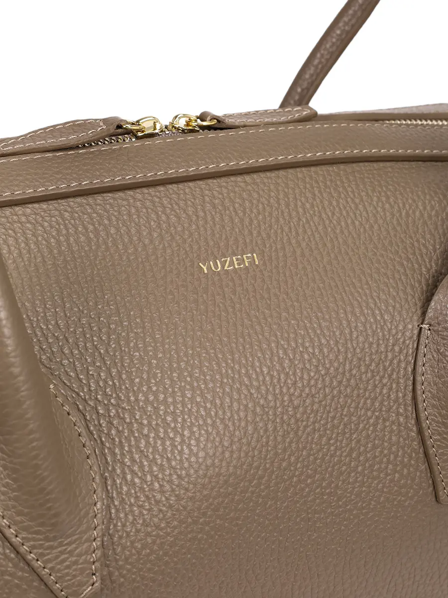 Сумка кожаная Brioche Duffle YUZEFI BRIOCHE DUFFLE TAUPE Бежевый  Фото 5