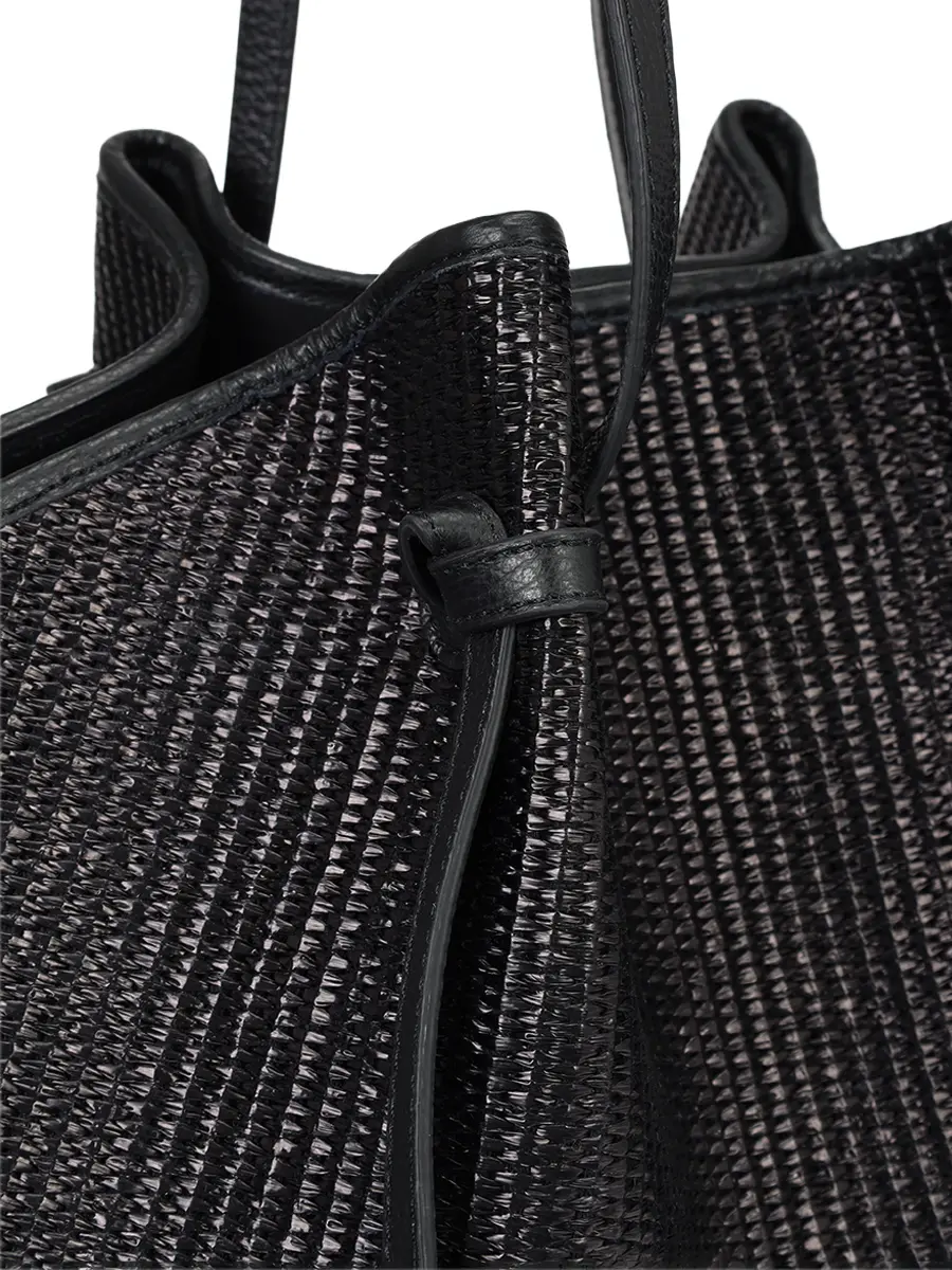 Сумка из рафии Large Mochi YUZEFI LARGE MOCHI BLACK RAFFIA Черный  Фото 5