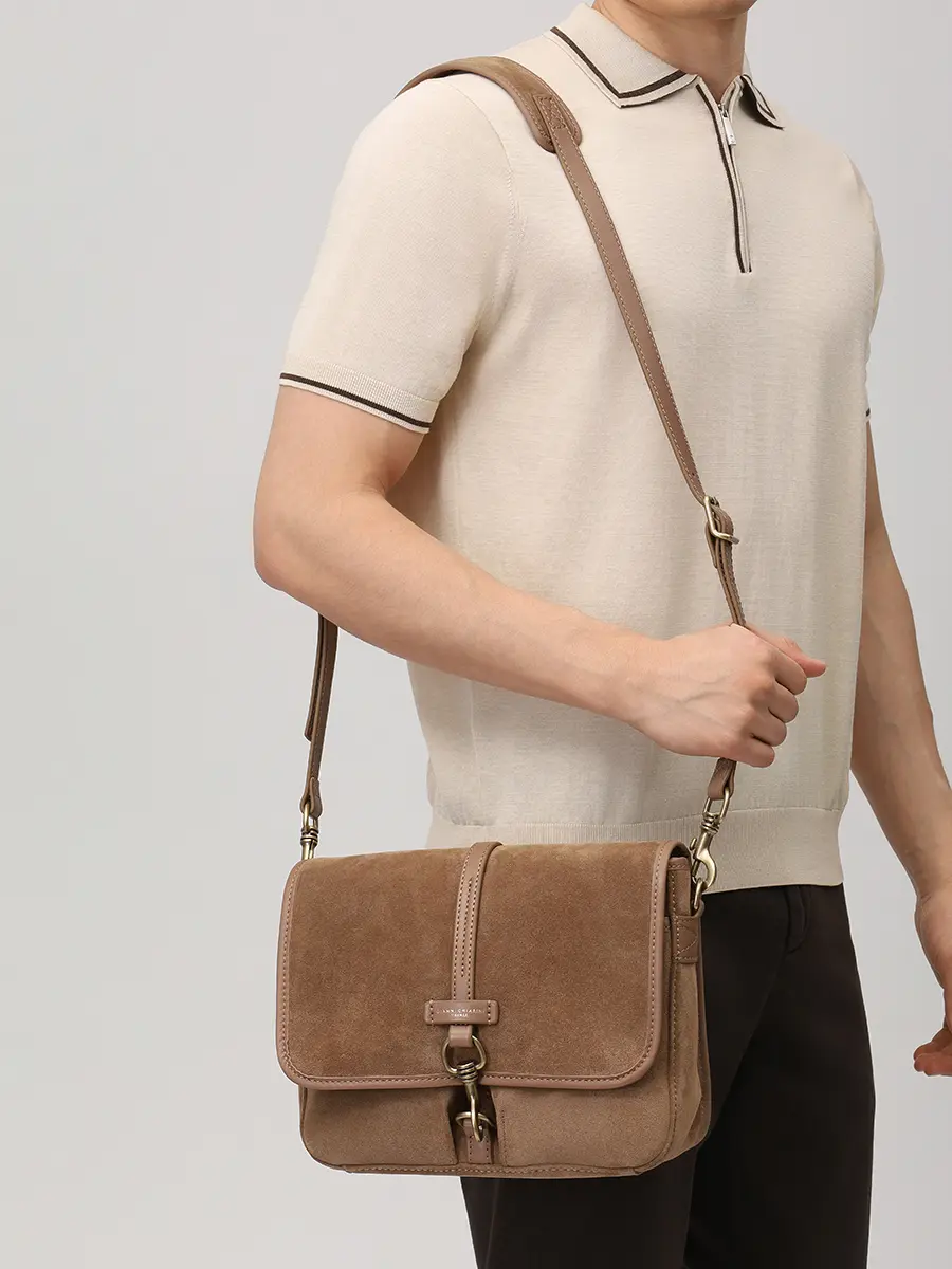 Сумка замшевая GIANNI CHIARINI BSU 11624/COMM CM-PL - 096 Бежевый  Фото 2