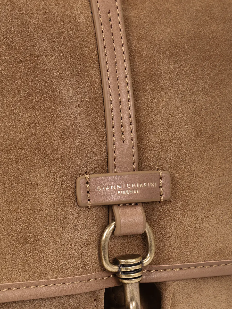 Сумка замшевая GIANNI CHIARINI BSU 11624/COMM CM-PL - 096 Бежевый  Фото 5
