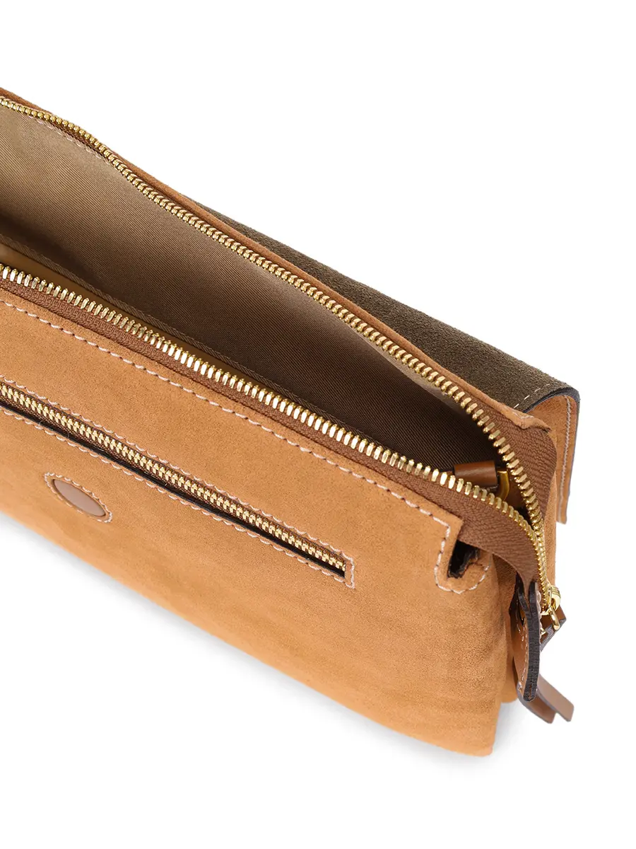 Сумка замшевая GIANNI CHIARINI BS 12295 CM-PL - 1478 Коричневый  Фото 4