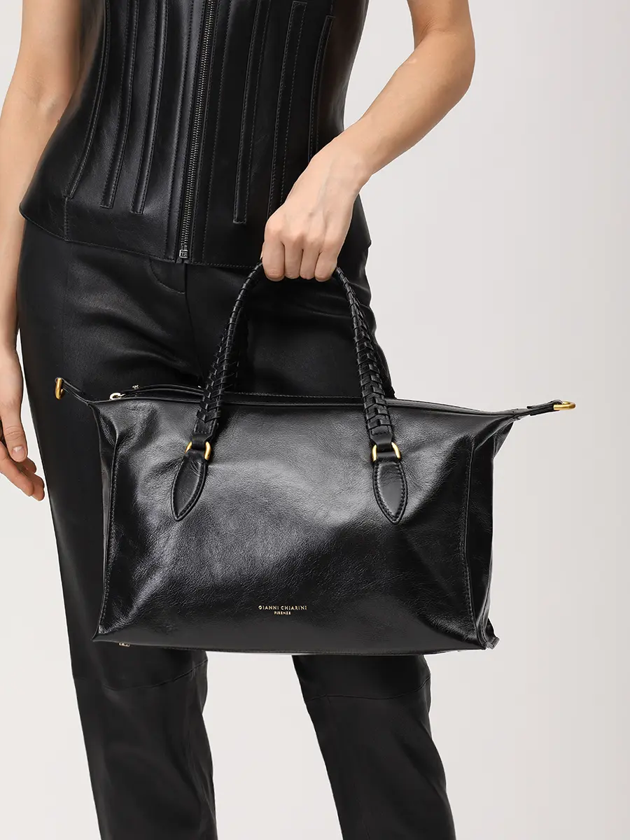 Сумка кожаная GIANNI CHIARINI BS 11916 RALPH - 001 Черный  Фото 2