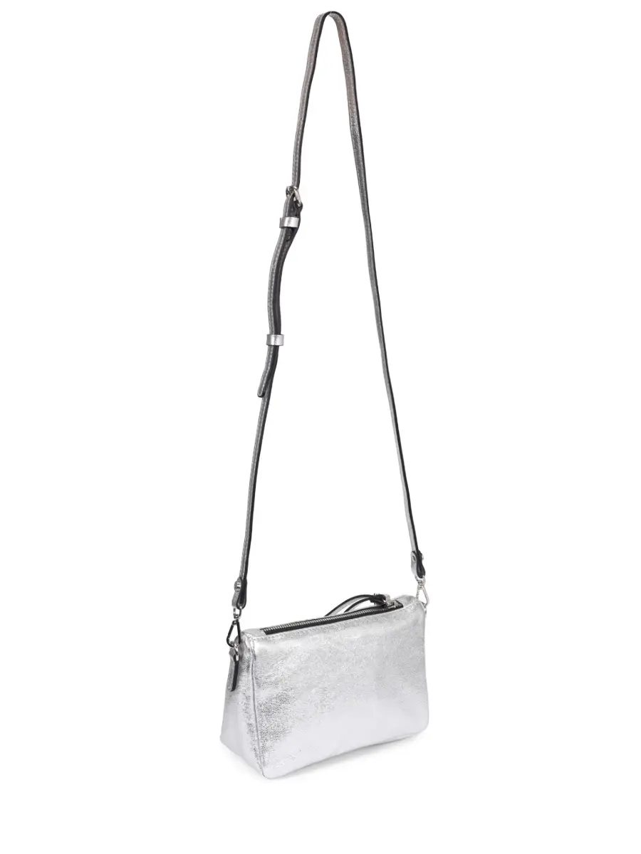 Сумка кожаная GIANNI CHIARINI BS 10224 VNCMET - 359 Серебряный  Фото 3