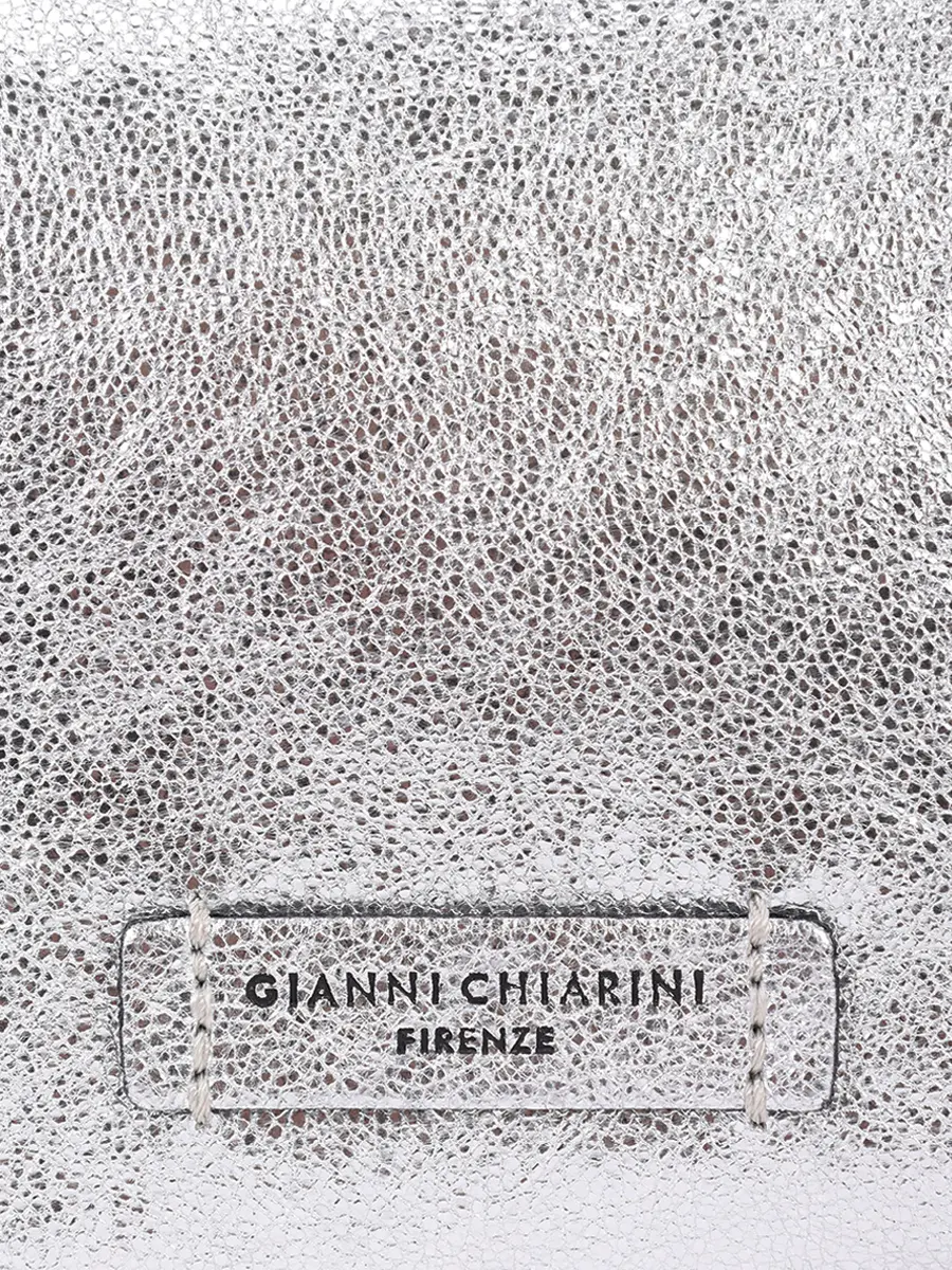 Сумка кожаная GIANNI CHIARINI BS 10224 VNCMET - 359 Серебряный  Фото 5