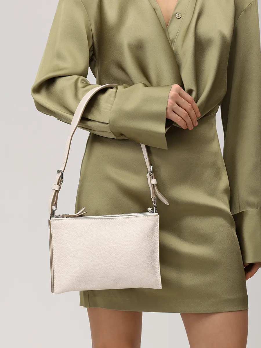 Сумка кожаная GIANNI CHIARINI BS 11811/COMM GRN - 3890 Кремовый  Фото 2