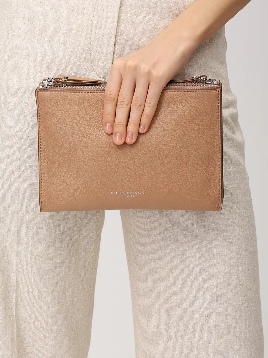 Сумка кожаная GIANNI CHIARINI BS 11811/COMM GRN - 14363 Бежевый  Фото 2