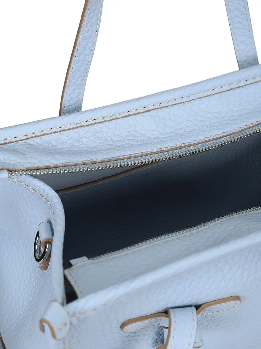 Сумка кожаная GIANNI CHIARINI BS 9352/BBL T.U-14365-OASI Голубой  Фото 4
