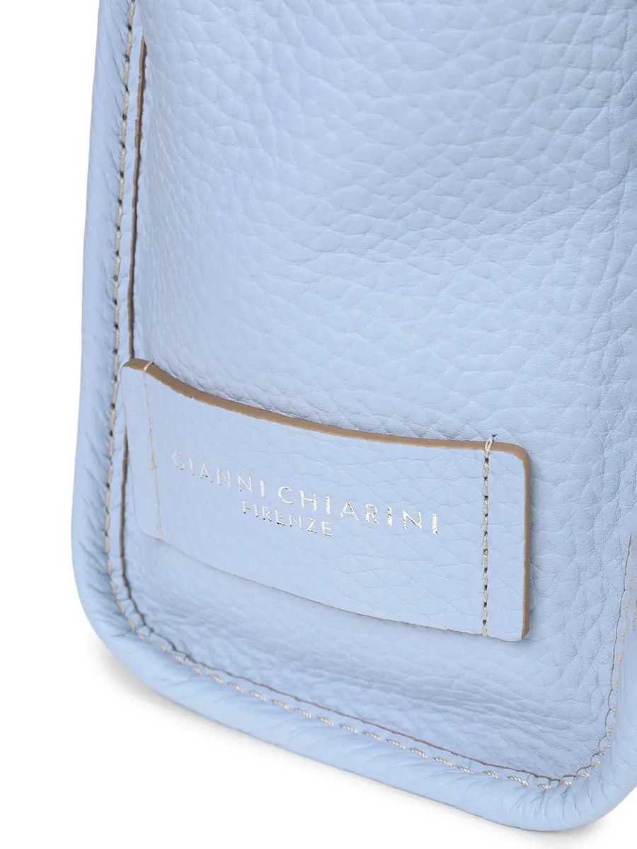 Сумка кожаная GIANNI CHIARINI BS 9352/BBL T.U-14365-OASI Голубой  Фото 5