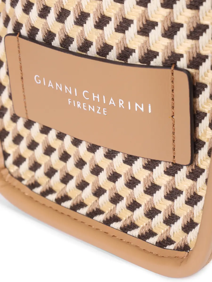 Сумка текстильная GIANNI CHIARINI BS 6849/COMM MSQ-14509-TESTA DI MORO Коричневый  Фото 6