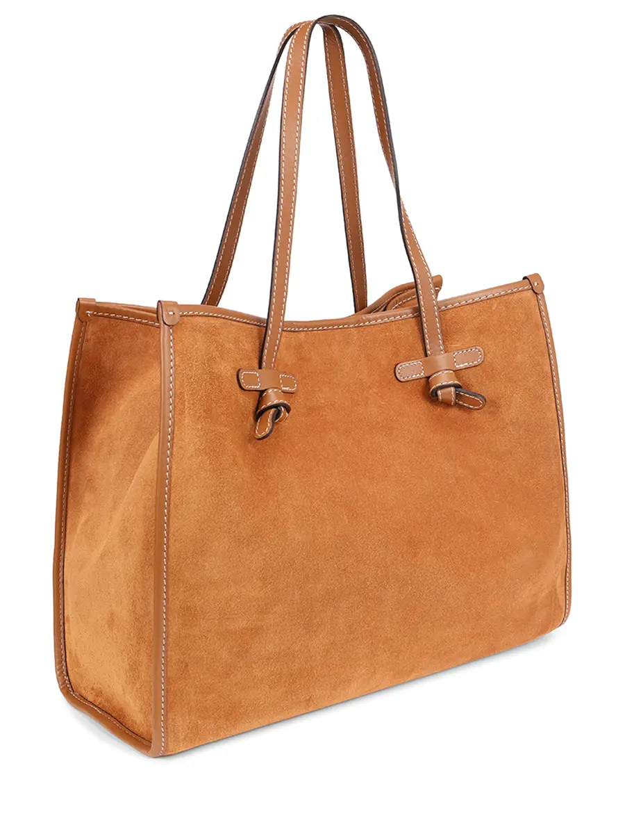 Сумка замшевая GIANNI CHIARINI BS 8990 CM-PL-1478-CARAMEL Коричневый  Фото 4