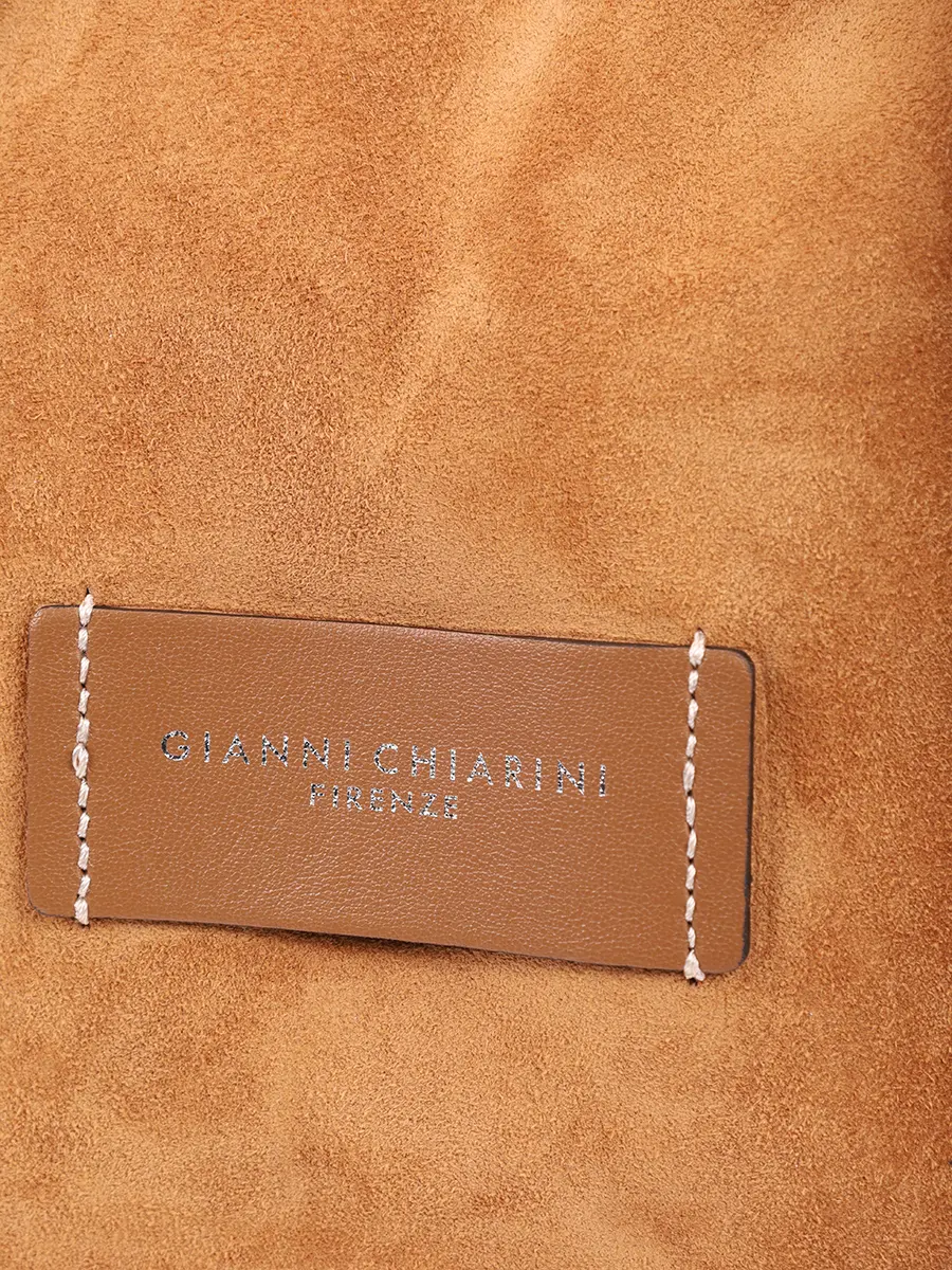 Сумка замшевая GIANNI CHIARINI BS 8990 CM-PL-1478-CARAMEL Коричневый  Фото 6