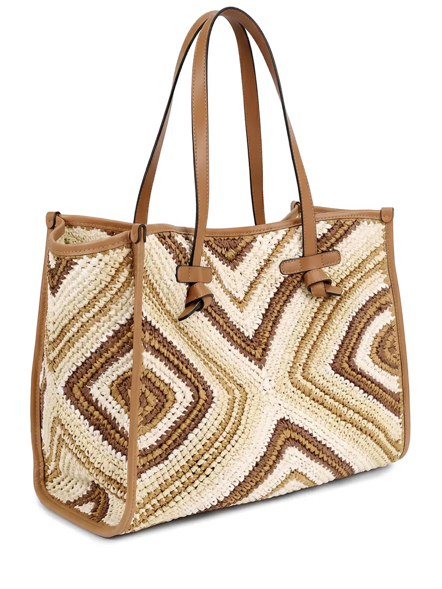 Сумка текстильная GIANNI CHIARINI BS 6850/COMM ESIR-11130-VAR.CUOIO Бежевый  Фото 4