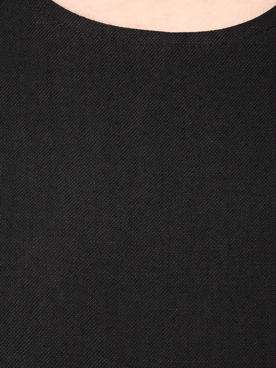 Платье из вискозы и льна ANTONELLI FIRENZE Q6726-935 999 Черный  Фото 6