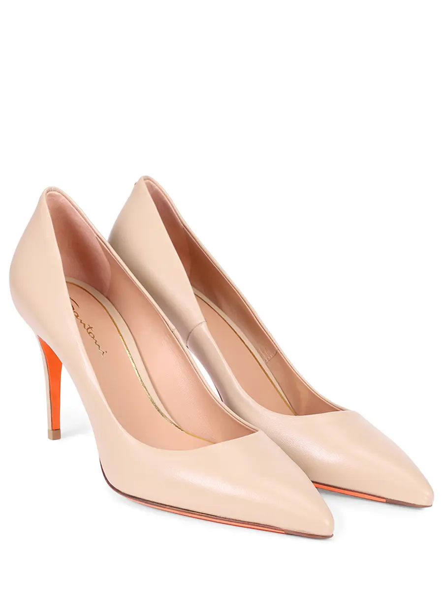 Туфли кожаные SANTONI WDIG70945HI2NSZAE40 Бежевый  Фото 2