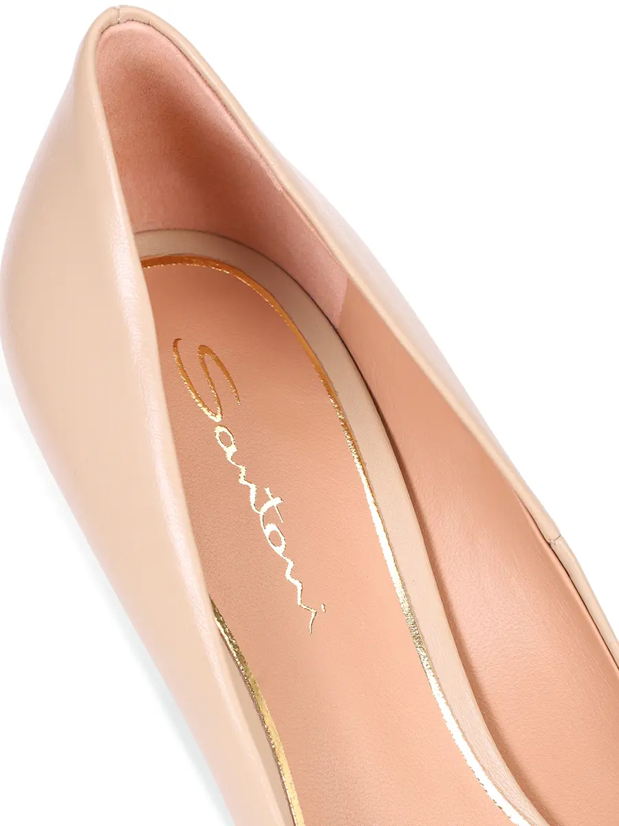 Туфли кожаные SANTONI WDIG70945HI2NSZAE40 Бежевый  Фото 6