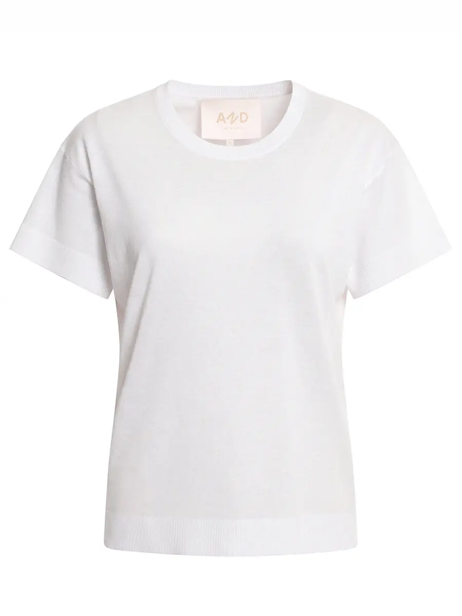 Футболка из вискозы AND THE BRAND S26-TS019-1603-100 Белый 