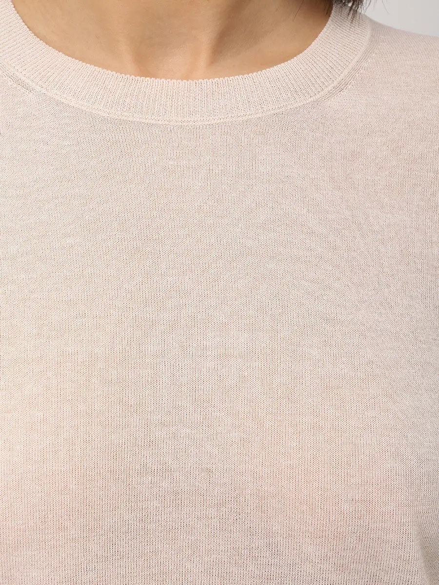 Футболка из вискозы AND THE BRAND S26-TS019-1603-108 Бежевый  Фото 5