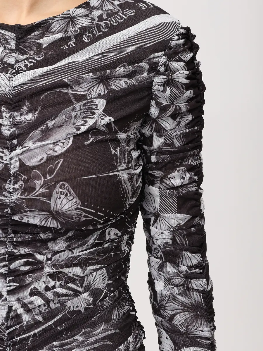 Платье с принтом PHILIPP PLEIN SAFC WRG3567 PTE003N Черный  Фото 5