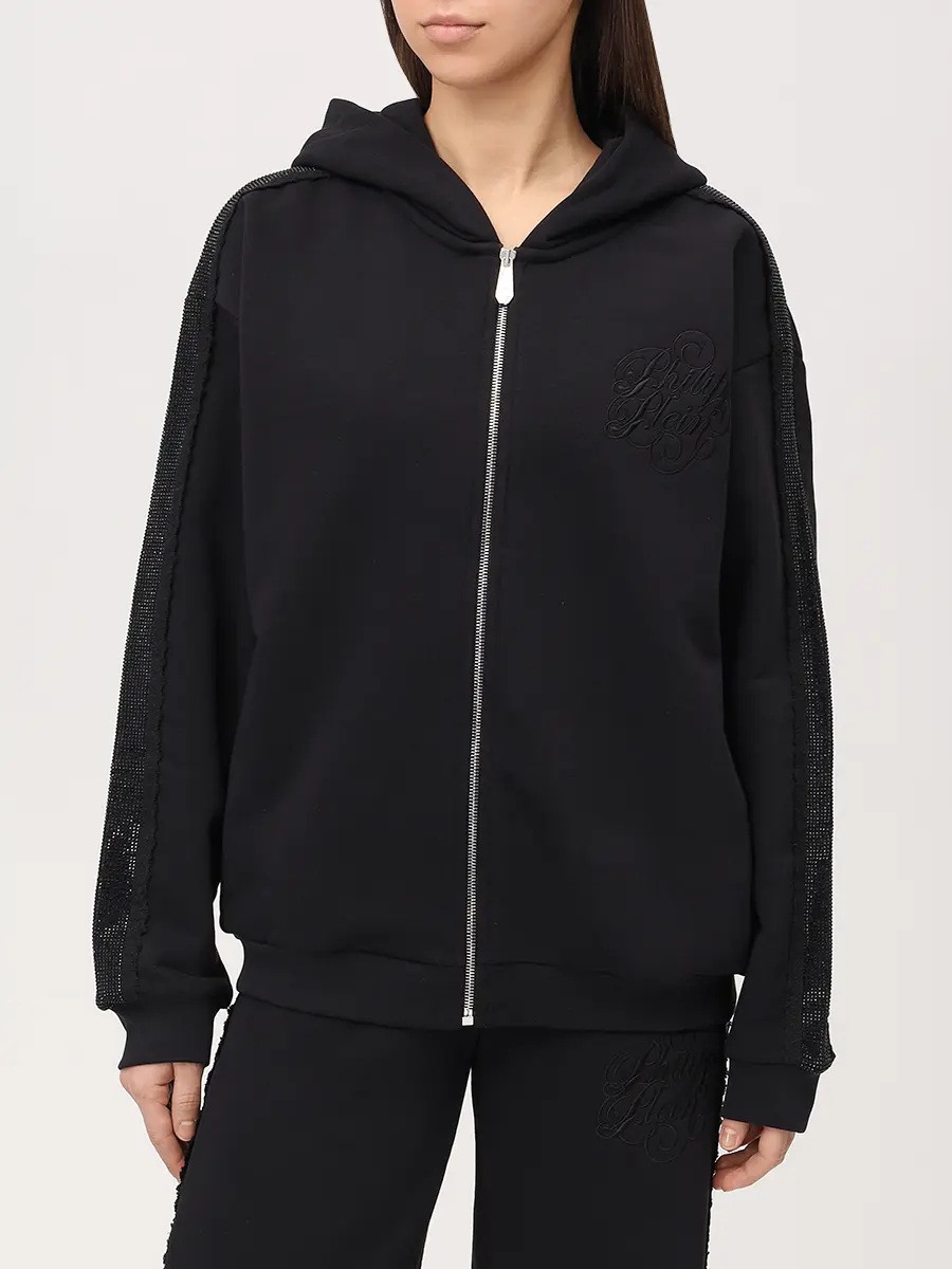 Олимпийка хлопковая PHILIPP PLEIN SAFC WJB1935 PTE003N Черный  Фото 4