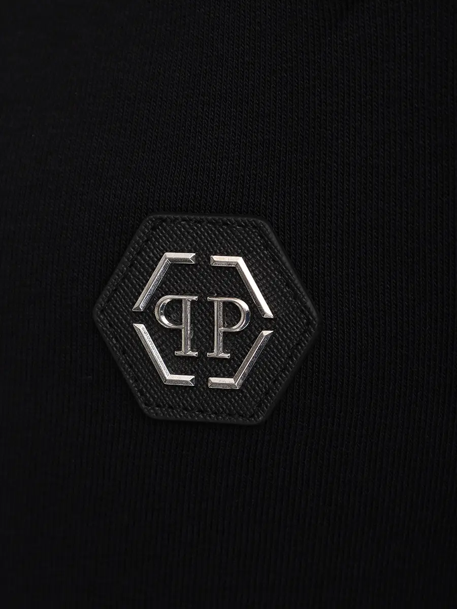 Брюки хлопковые PHILIPP PLEIN SAFC WJT2200 PTE003N Черный  Фото 6