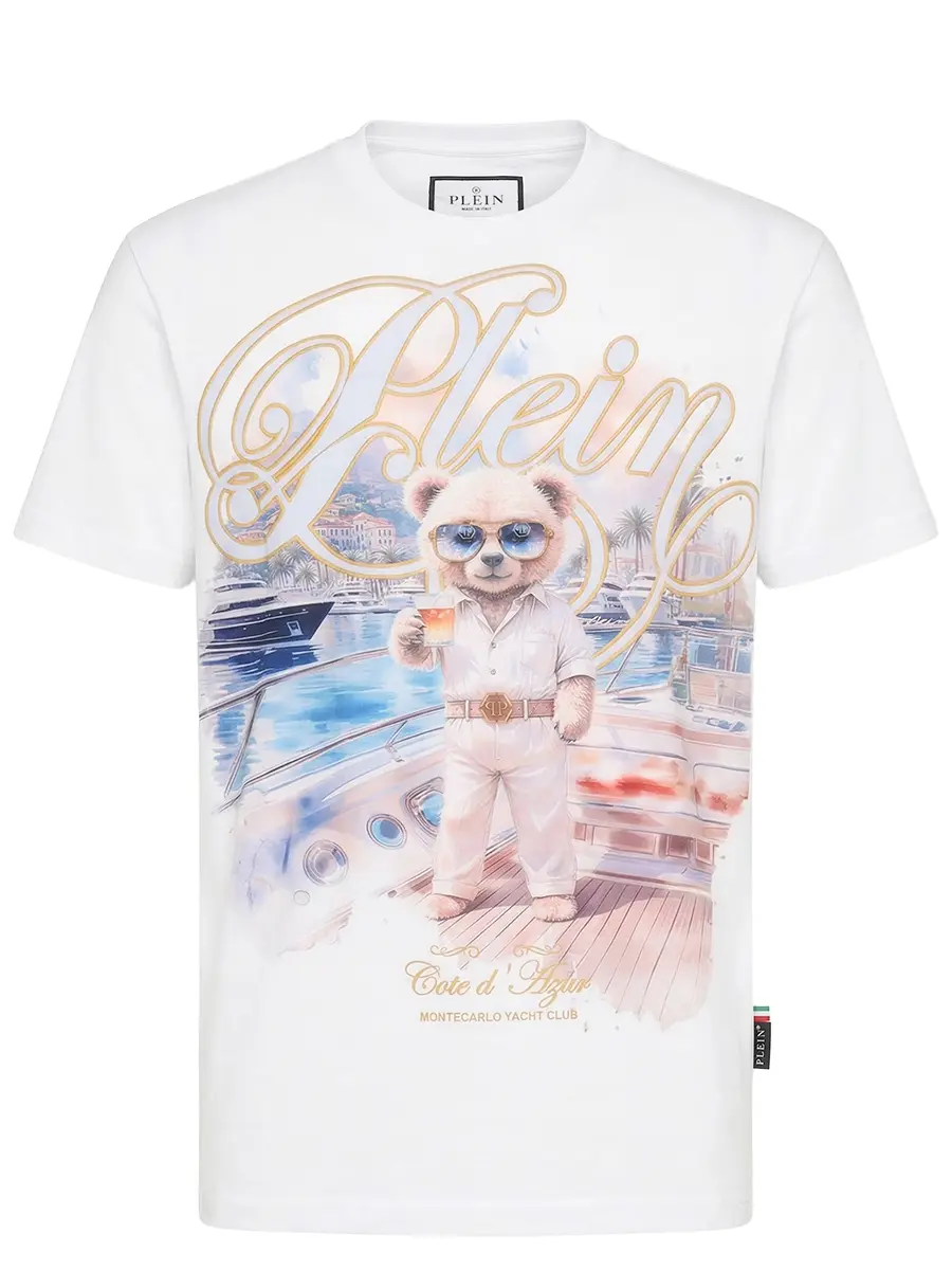 Футболка хлопковая PHILIPP PLEIN SAFC MTK8834 PJY002N Белый 