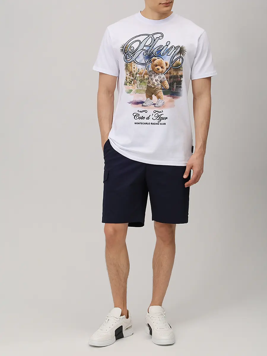 Футболка хлопковая PHILIPP PLEIN SAFC MTK8893 PJY002N Белый  Фото 2