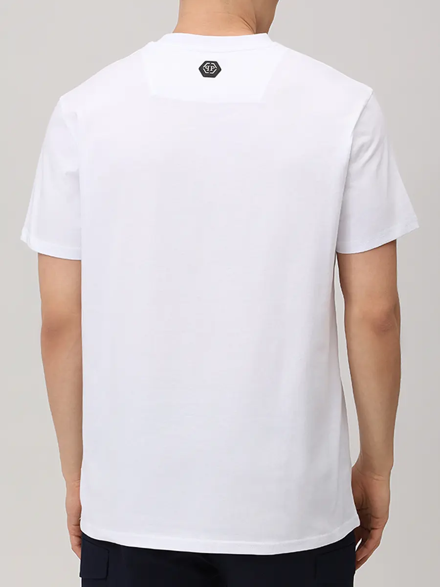 Футболка хлопковая PHILIPP PLEIN SAFC MTK8893 PJY002N Белый  Фото 3