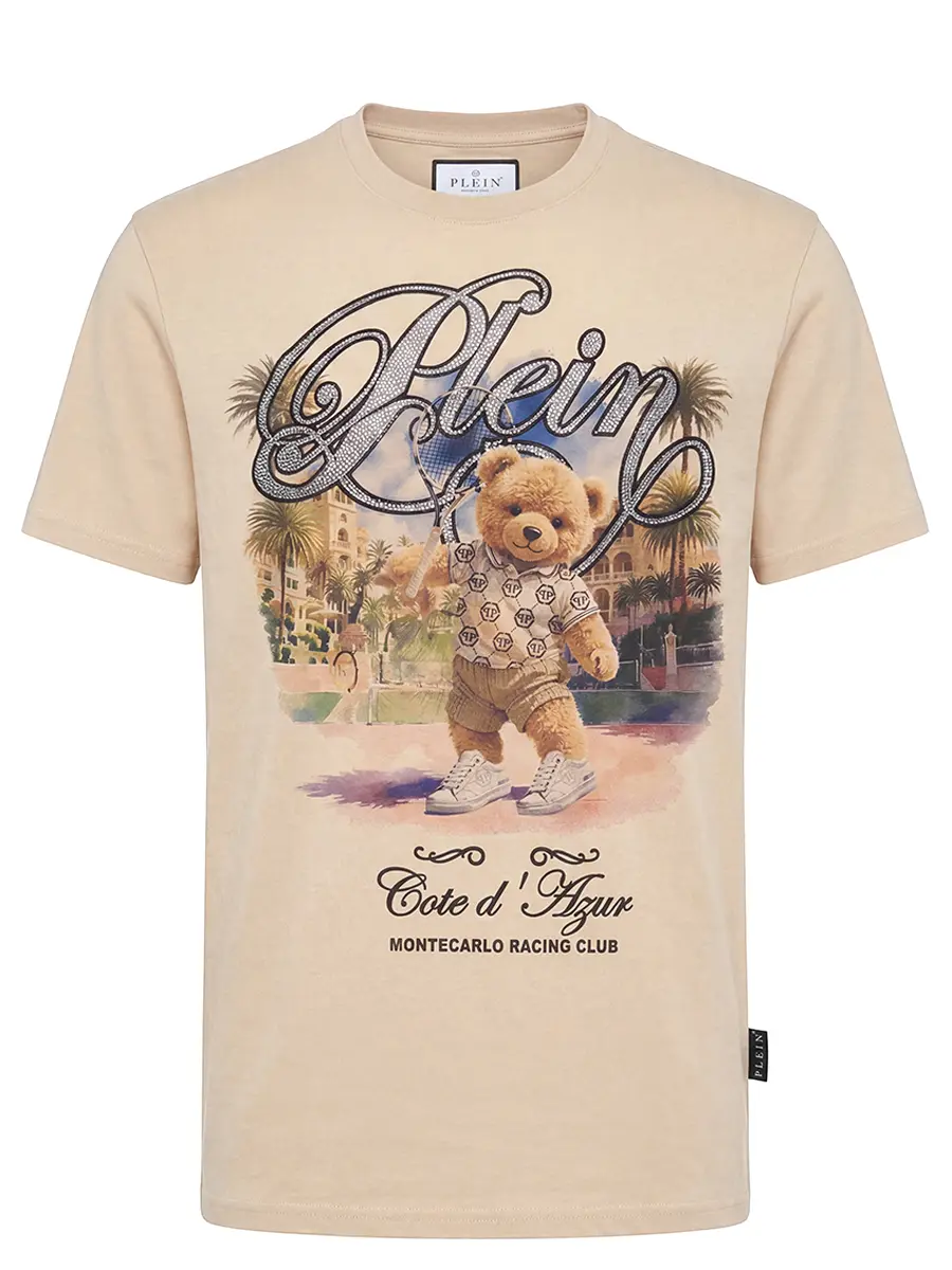 Футболка хлопковая PHILIPP PLEIN SAFC MTK8893 PJY002N Бежевый 