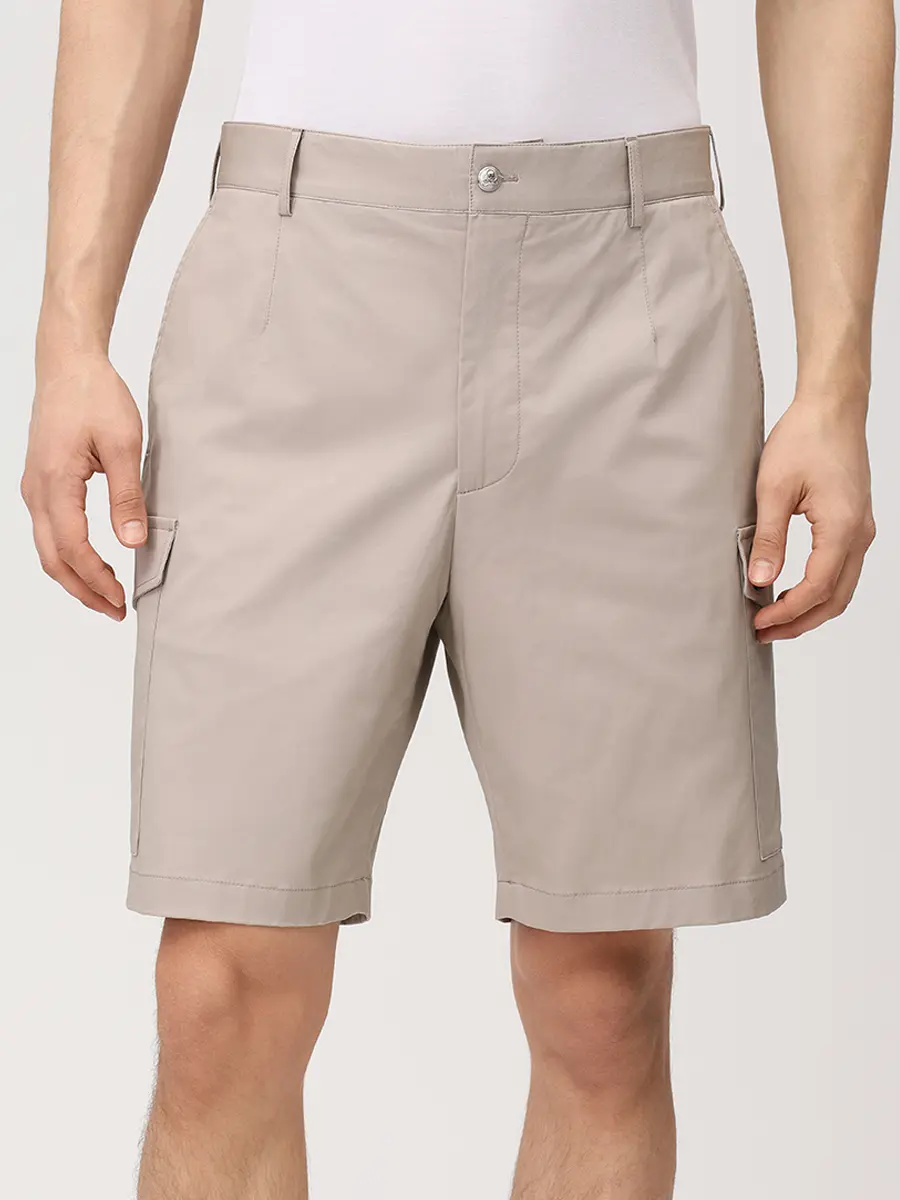 Шорты-карго хлопковые PHILIPP PLEIN SAFC MRT1654 PTE003N Бежевый  Фото 4