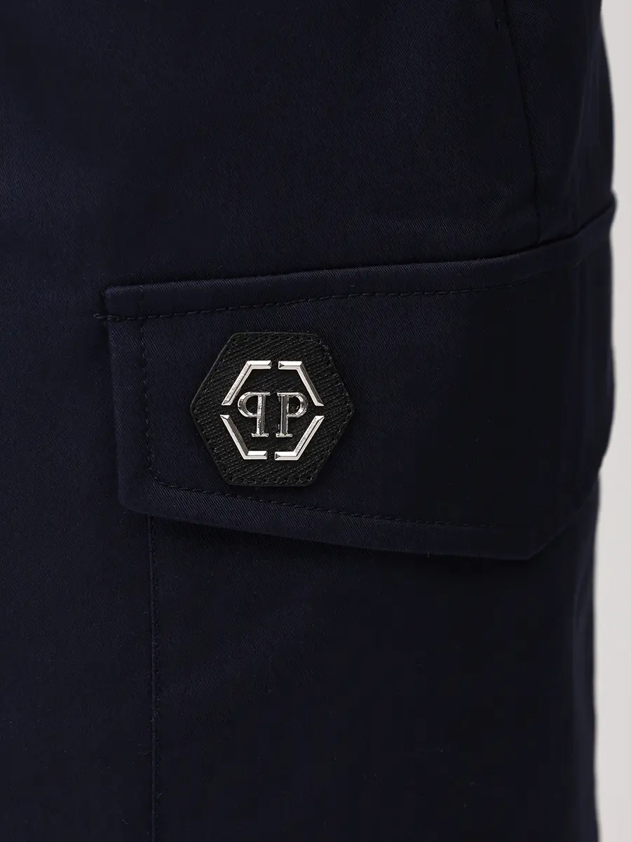 Шорты-карго хлопковые PHILIPP PLEIN SAFC MRT1654 PTE003N Синий  Фото 6