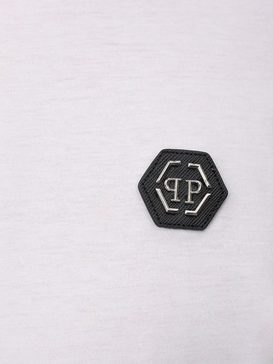 Футболка хлопковая PHILIPP PLEIN SAFC MTK8843 PJY002N Белый  Фото 6