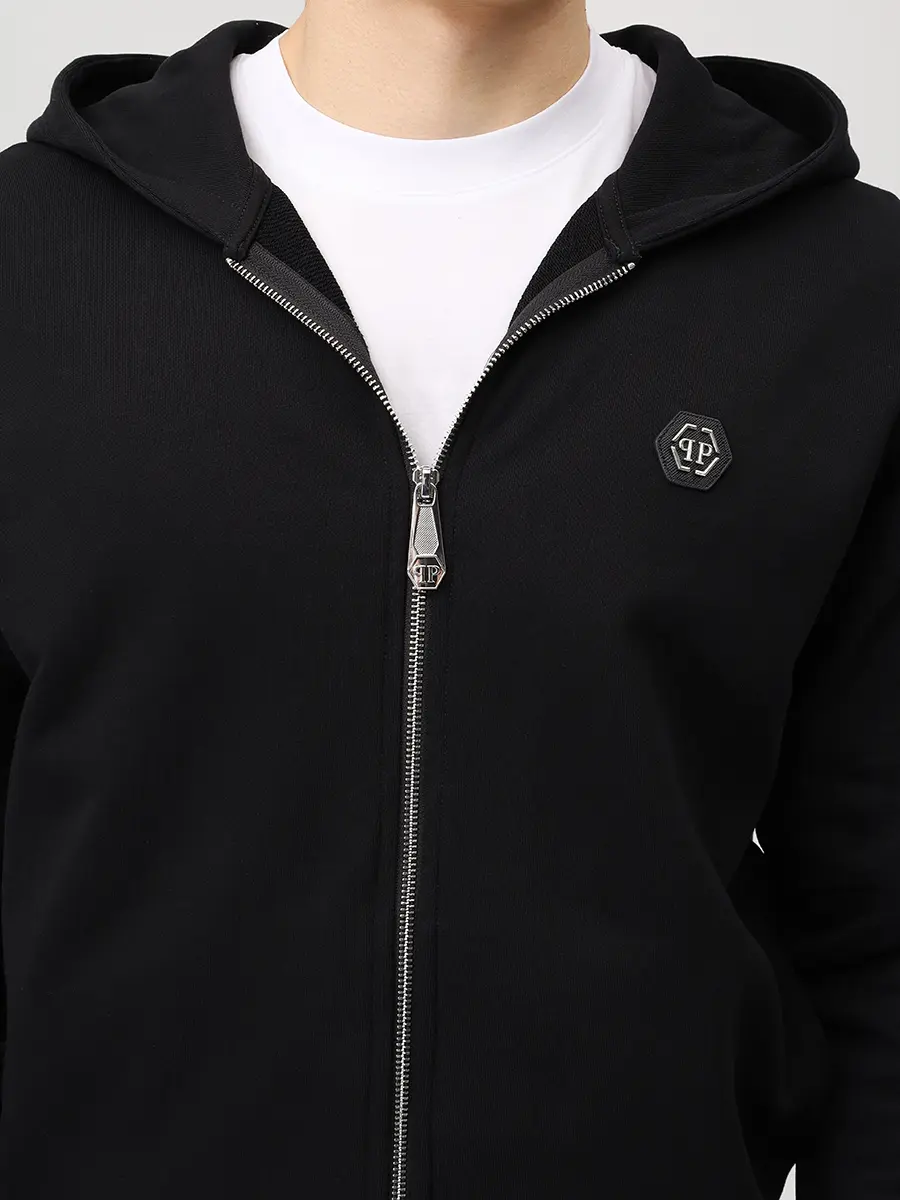 Олимпийка хлопковая PHILIPP PLEIN SAFC MJB3928 PTE180N Черный  Фото 5