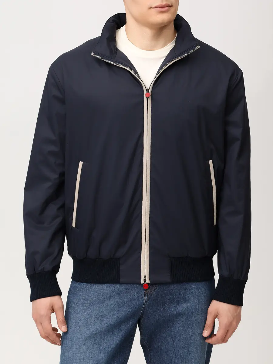 Бомбер однотонный KITON UW2314V0822H01000 Синий  Фото 4