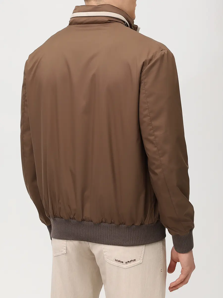 Бомбер однотонный KITON UW2314V0822H07001 Коричневый  Фото 3