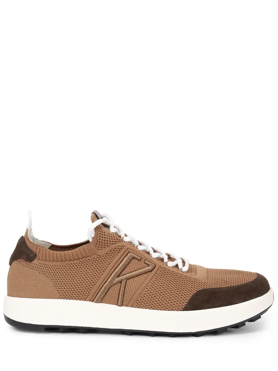 Кеды текстильные KITON USSA031N0121725005 Бежевый 