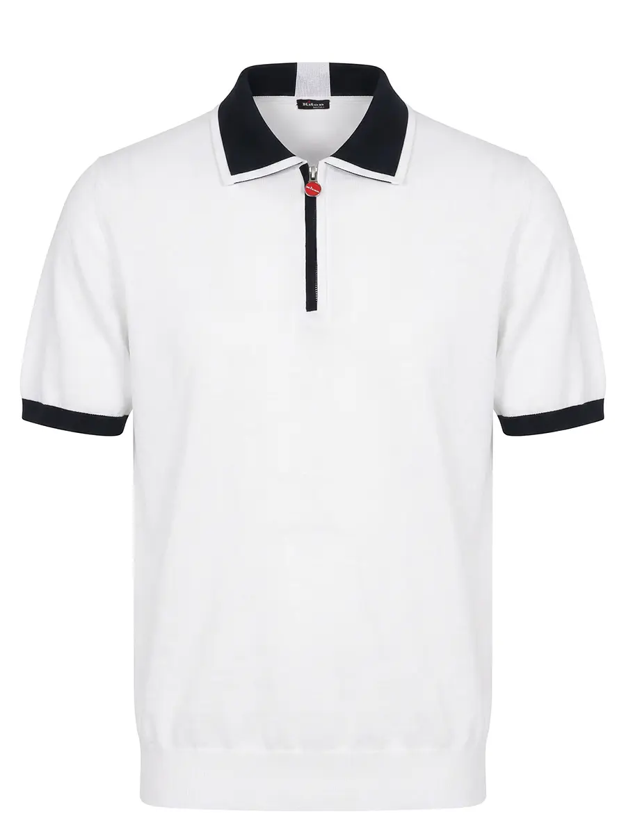 Поло хлопковое KITON UMK0571A0156 Белый 