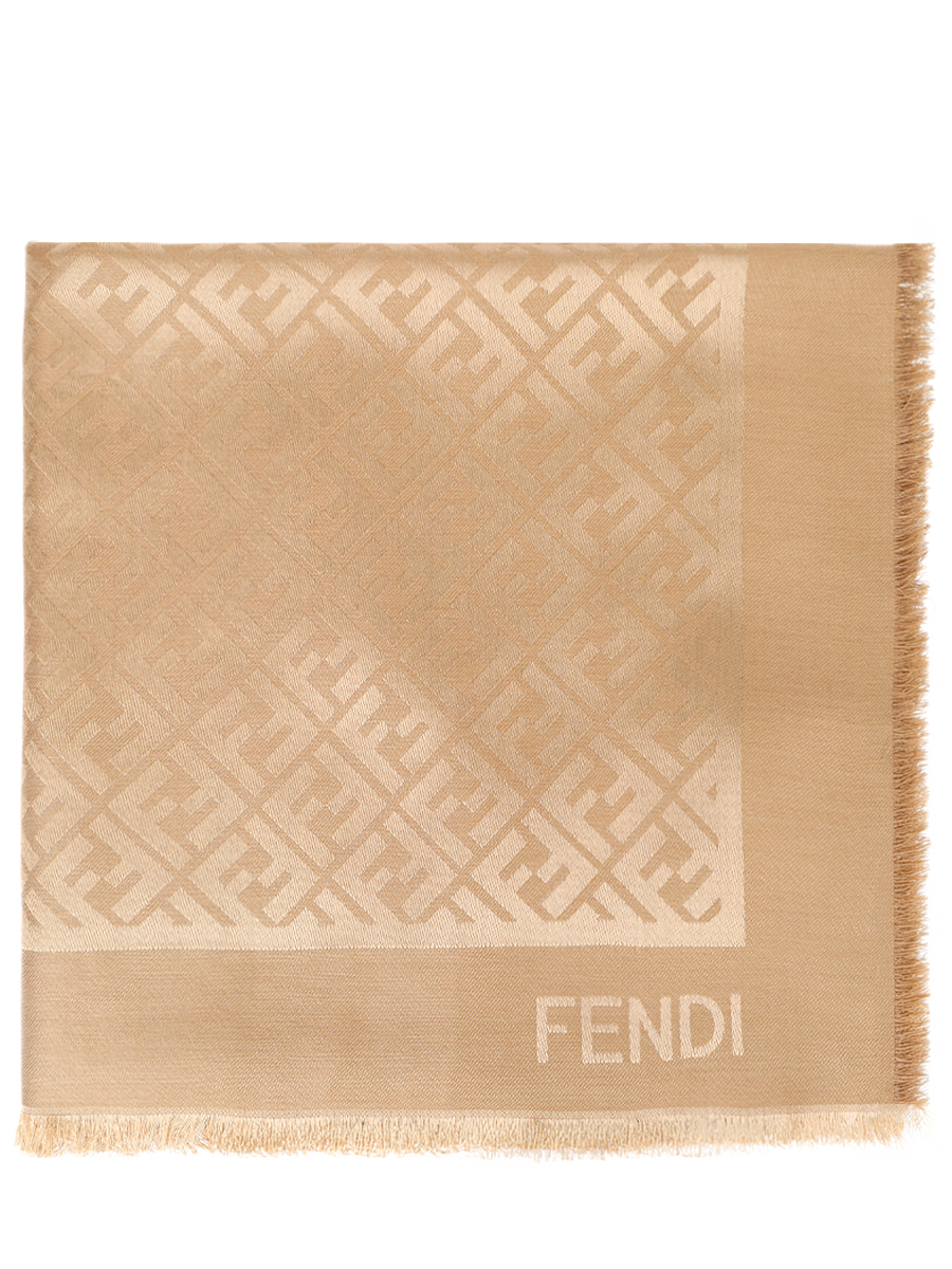Платок из шелка и шерсти FENDI