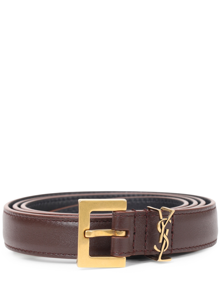 Ремень кожаный SAINT LAURENT