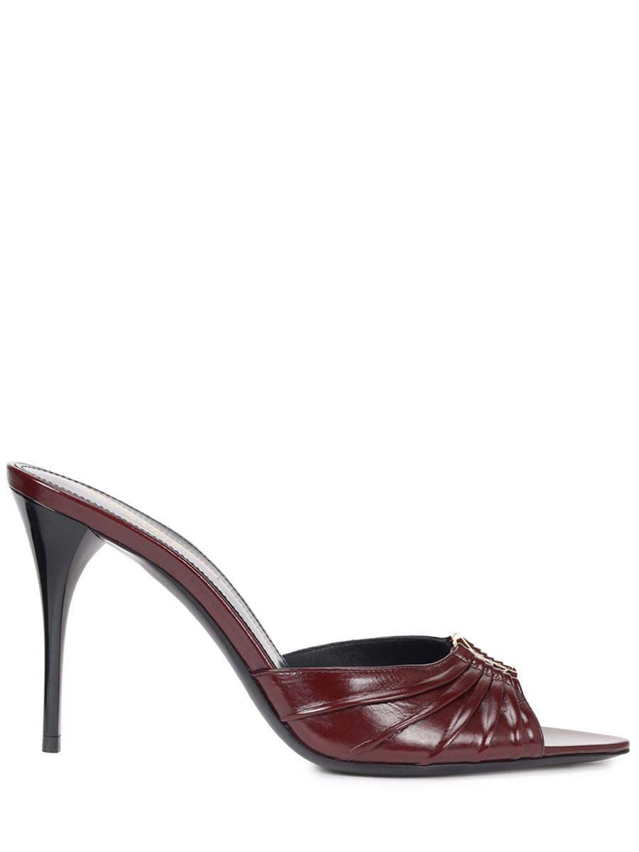 Мюли кожаные SAINT LAURENT