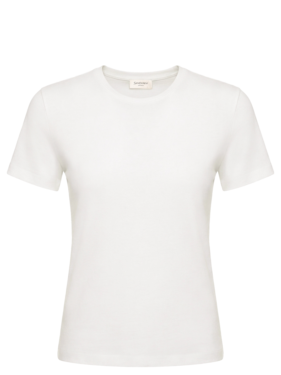 Футболка из хлопка и модала SAINT LAURENT