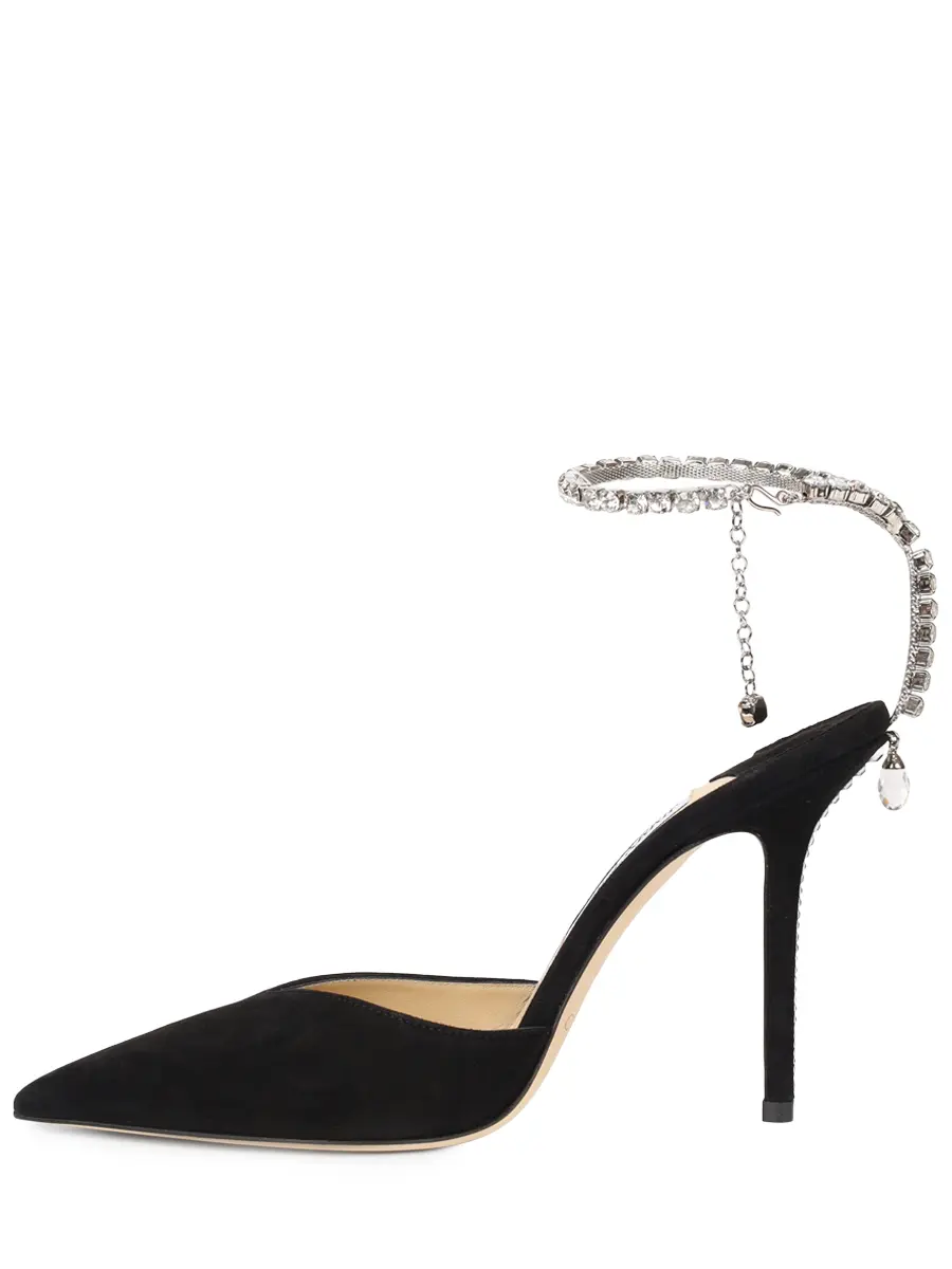 Туфли замшевые JIMMY CHOO SAEDA 100 Черный  Фото 3