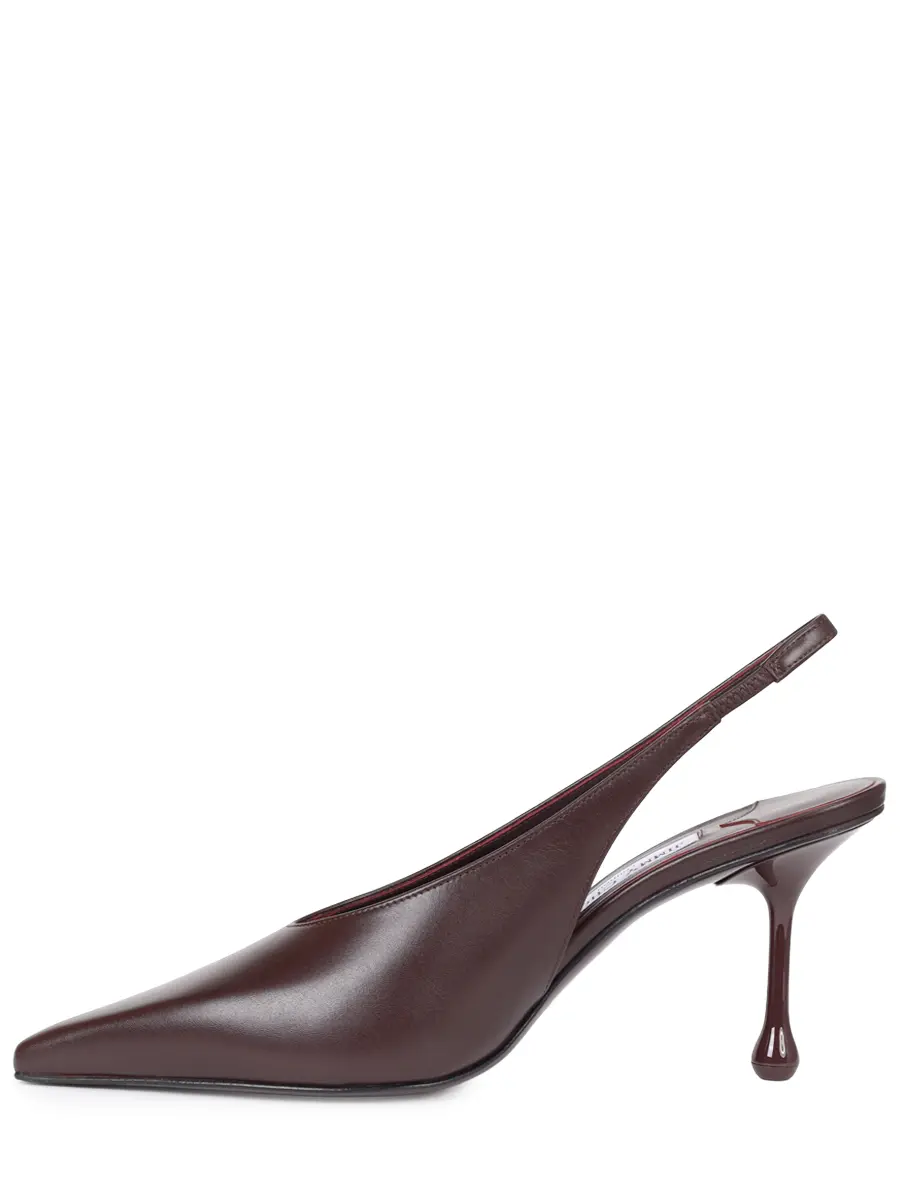 Туфли кожаные JIMMY CHOO ISA 80 Бордовый  Фото 3