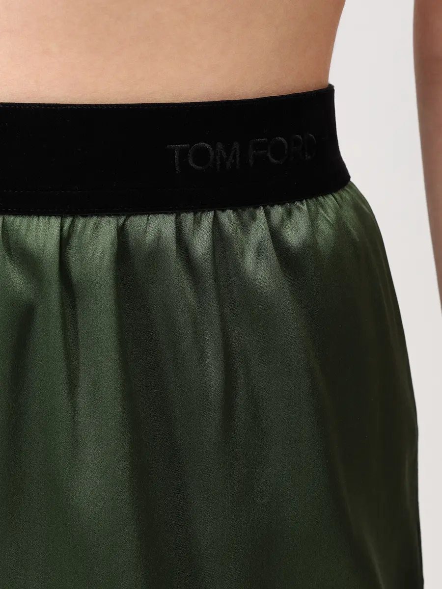 Шорты шелковые TOM FORD SH0080-FAX881 Зеленый  Фото 5