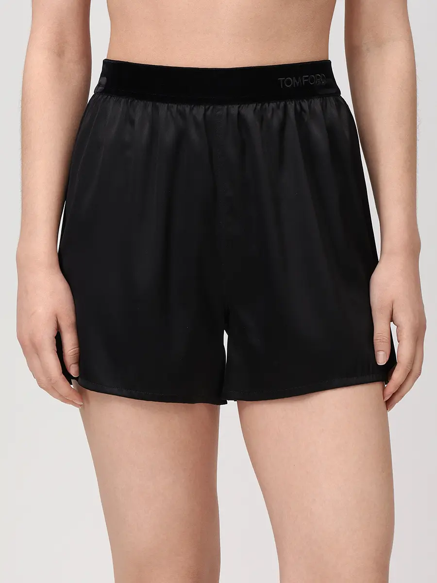Шорты шелковые TOM FORD SH0080-FAX881 Черный  Фото 4