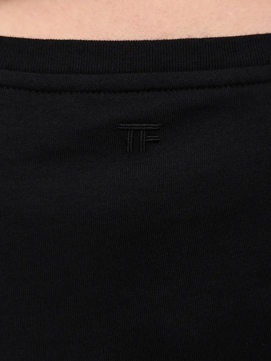 Футболка хлопковая TOM FORD TSJ629-JEX180 Черный  Фото 6